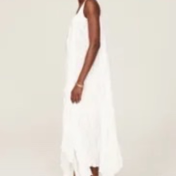 Bibhu Rent the Runway Mohapatra Empire pleated maxi Chiffon white sz12 $… - Picture 1 of 9